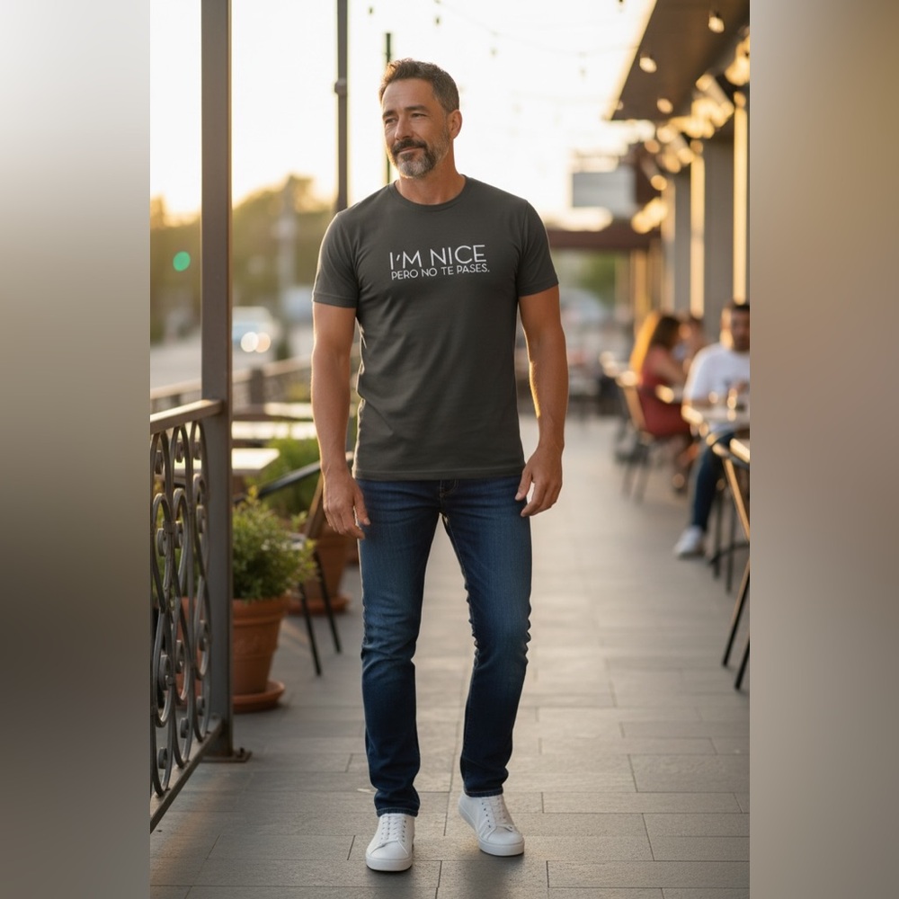 Black Graphic Tee I’m nice Pero no te pases